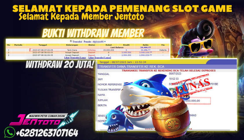 Bukti JP Slot Pragmatic Play Jentoto - Gatot Kaca